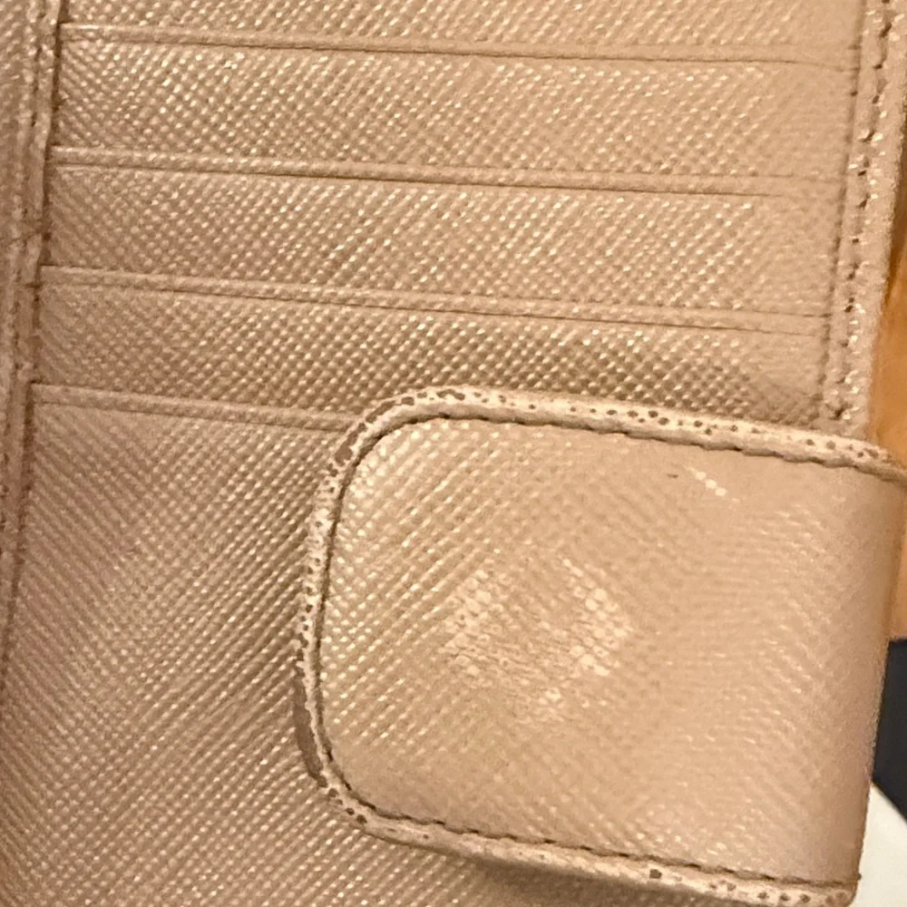 Prada Women's Beige Leather Wallet authentic